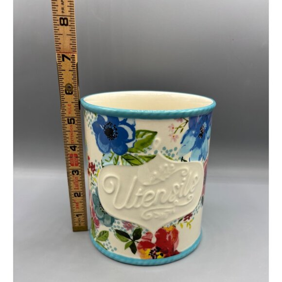 The Pioneer Woman Utensil Crock Holder‎ Ceramic Melody Floral - Picture 5 of 6